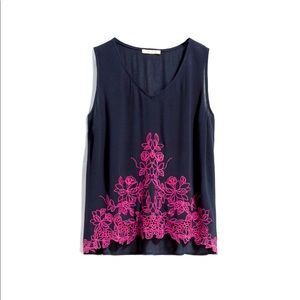 Embroidered Detail Top